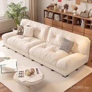 Fabric Sofa Trio Apartment Sofa Sofa Double Rental House Sofa Bed Small Apartment Cloud Lazy Sofa QA