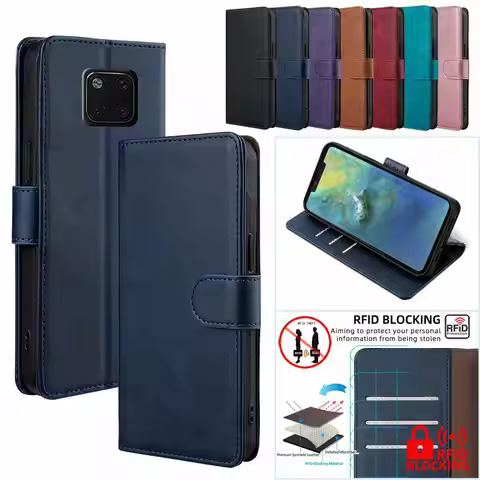 Business Wallet Magnet Buckle Card Slots Leather Flip Case For Huawei Mate 9 10 20 Pro mate 20 10 Li