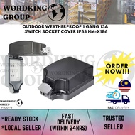 OUTDOOR WEATHERPROOF 1 GANG 13A  SWITCH SOCKET COVER IP55 HM-X186 (FS001-3)