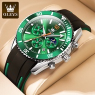 OLEVS Jam Tangan Lelaki Klasik Men's Quartz Watch Recommended Business Casual Dual-Use Green Water G