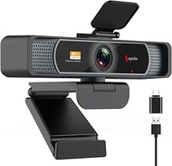 Angetube Wide Angle 4K Webcam for PC - 120° FOV, PDAF Autofocus, 2 Noise-Cancelling Mics, 1080P@60FP