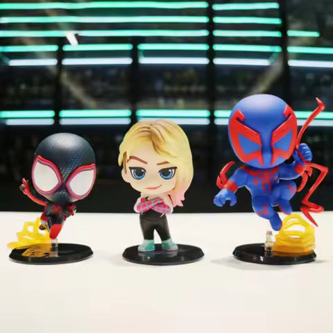 Spider-Man Miles Morales Gwen Stacy 2099 COSBABY Mini Action Figures Cartoon Collectible Model Room 