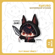 K9kuro Vtuber wateproof sticker | Flat Bunny Prints