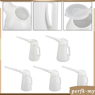 [PerfkMY] Oil Jug with Spout Durable Oil Measuring Jug White Ergonomical Handle Leakageproof Oil Dis