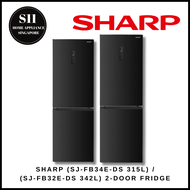 SHARP (SJ-FB34E-DS 315L) / (SJ-FB32E-DS 342L) 2-DOOR FRIDGE + 2 YEARS WARRANTY