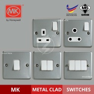 MK Metal Clad Switch Socket & Switches (1GANG, 2 GANG, 3 Gang, 13A & 15A Switch Socket) 13A Switch s