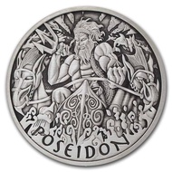 Koin Perak Antique Poseidon 2021 1 oz - Silver Coin Antique Finish