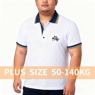 Plus Size 8XL 9XL Men Embroidery Polo Shirt Summer Lapel Oversize Short Sleeve Business Top