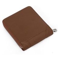 RFID Blocking Mens Wallet,Genuine Leather Zip Around Card Holder Bifold Wallet Short Wallet