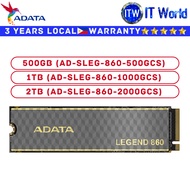 Itw | Adata 500GB/1TB/2TB NVMe SSD M 2 NVMe SSD Legend 860 M.2 2280 3D NAND Internal w/o heatsink