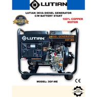 LUTIAN Diesel Generator Set (3000W) (100% Copper Wire) Electrical Start c/w Battery