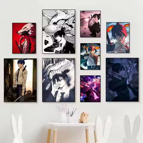 Classic Anime C-Chainsaw Man Cool Hayakawa Aki Manga Poster Home Living Room Bedroom Bar Cafe Art De
