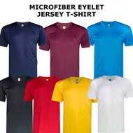 Baju Jersi Lelaki Kain Microfiber Eyelet Performance Baju T Cepat Kering Jersey T-Shirt 7 Colors / 7