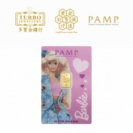 TURBO [1GM] PAMP Barbie™ Valentine’s Day Gold Bar 9999Gold