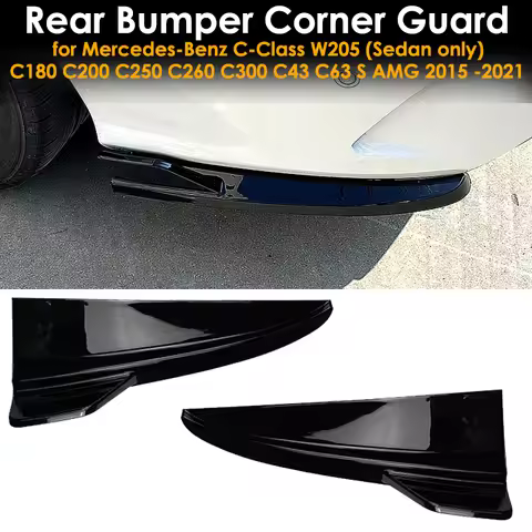 Car Rear Bumper Corner Guard Side Splitters For Mercedes Benz W205 Sedan C180 C200 C250 C260 C300 C4