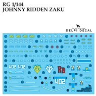 [DELPI DECAL]173 RG 1/144 JOHNNY RIDDEN ZAKU GUNDAM  WATERSLIDE DECAL