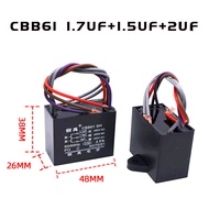 COD-Cbb61 capacitor 1.7UF/1.5UF/2UF (5 wires) for ceiling fan f fan capacitor motor capacitor fan 8U