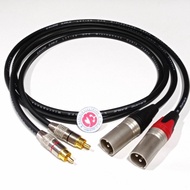 PREMIUM kabel jack xlr male 3pin to jack rca audio 4meter 1set L/R