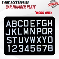 Car Number plate / Nombor Plate kereta WHITE CRYSTAL ( 41x60x4mm ) 700pcx/BOX