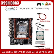 X99H Desktop Motherboard+E5 2666 V3 CPU+Thermal Grease LGA2011-V3 B85 DDR3X4 ECC Slot M.2 NVME PCI-E