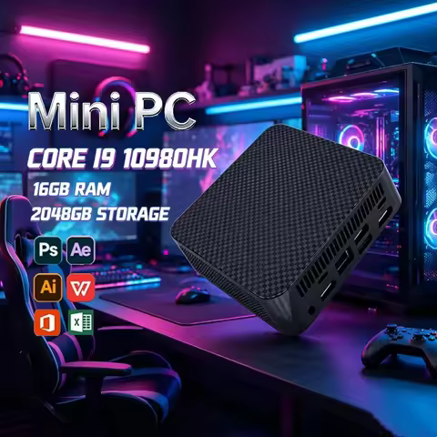 High Performance Mini PC, Intel Core I9-10980HK, 16GB RAM 2048GB SSD, For Gaming, Editing, Design & 