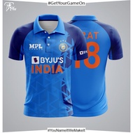 Full Sublimation India cricket  3D Polo T-shirts - Based on Full Sublimation Cricket Creative Design