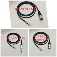 Audio cable canare jack rca male to canon xlr female/males male 2 meters