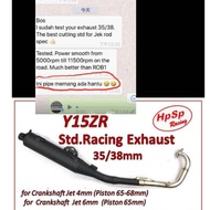 Y15ZR EXHAUST MUFFLER RACING CUTTING STANDARD HPSP 35x38mm