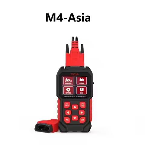 FXTUL M4-Asia Motorcycle Diagnostic Scanner OBD2 Voltage Test Real-time Data Stream 17 Languages Cod
