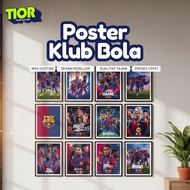(1 SET OF 12) HD FOOTBALL CLUB POSTER A4 SIZE