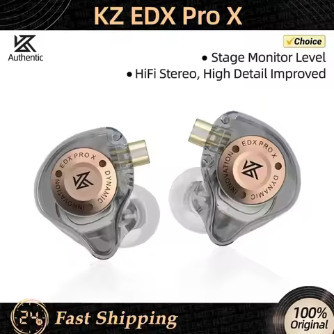 KZ EDX Pro X Wired Earbuds Superior Sounds In-Ear Earphones HIFI Bass Sport Noise Cancelling Headset
