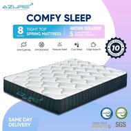 Azure 20cm Comfy Pocketed Spring Mattress | Motion Isolation | Single Super Single Mattress | Queen