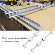 Linear Rail Slide คู่มือรถไฟเชิงเส้นรางเลื่อนแบบเชิงเส้นพร้อมบล็อกสไลด์ 4 ชิ้นสำหรับเครื่องจักร