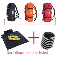 Rock Climbing Rope Bag Cord Carry Bag Ground Mat with Rope Brush Cord Sling Spiral Cleaner Gear for