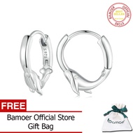 Bamoer Cá Voi Khuyên tai tròn Cho Phụ Nữ 925 Sterling Silver Động Vật Vòng Huggie Khuyên tai tròn tr