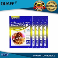 QUAFF Glitter Photo Top Cold Laminating Film Size: A4 20sheets Protection Film Photo Top Sticker