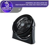 PowerPac Air Circulator Fan, High Velocity Fan, Desk Fan 9 Inch (PPP2809)