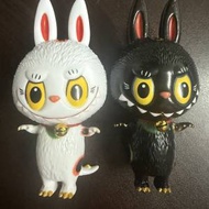 絕版mini zimomo 10cm高 一對出 黑白招財猫