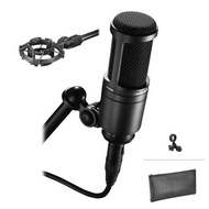 Audio-Technica AT2020 Cardioid Condenser Microphone with AT8458 Shockmount 1-Year Warranty