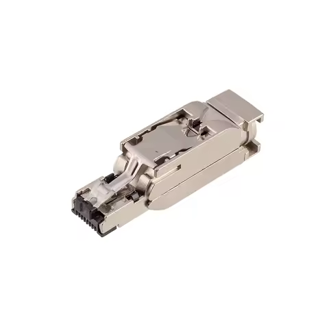 Straight RJ45 Data Fast connect Plug 4pin 8pin Industrial Metal Straight Ethernet RJ45 Connector CAT