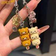 [DEMO3] Lazy Bear Keychain, Cute Bear Colorful Mobile Phone Chain,  Resin Fruit Shape Phone Charms G