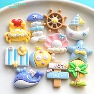 Ocean Beach Jibbitz Charms DIY Shoe Buckle Phone Airphone Case Hair clip 1PCS