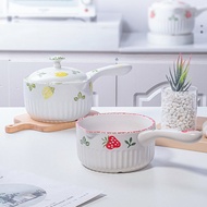 Milk Pot Ceramic Small Milk Pot Instant Noodle Pot Small Cooking Pot Cute Baby Food Supplement Small