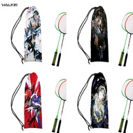 WALKIE Animie Portable Badminton Racket Bag Tennis Racket Protection Drawstring Bags Fashion Velvet Storage Bag Case Outdoor Sport Accessories