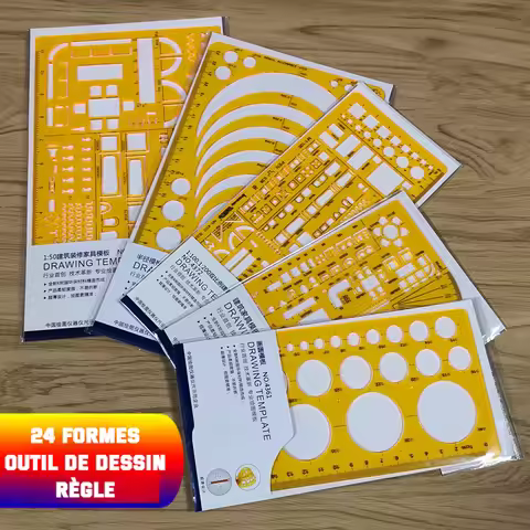 Template Measuring Ruler Circular Oval Ruler Durable K Resin Drawing Design Furniture Architect Temp