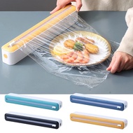 2 in 1 Food Film Dispenser Wrap Dispenser With Cutter Storage Box Aluminum Foil Stretch Film Cutter Kitchen Accessories