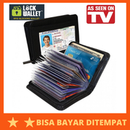 Lock Wallet Dompet Kartu Kredit Secure RFID Blocking / Dompet Khusus Tempat Kartu Atm Ktp Sim Id Car