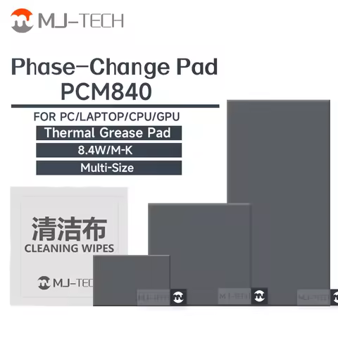 MJ-TECH PCM840 Thermal Grease Pad 8.4W/mk Phase Change Pad Material 0.2mm For Laptop/CPU/GPU Heatsin