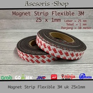 Magnet Flexible Magnet Strip3m Sticker3m 25mm x 1mm x 10meter IMPORT