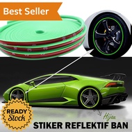 Stiker Reflektif Ban Mobil Car Tire List Sticker 8m Stiker Ban Mobil Stiker Mobil Wheel Hub Rim Prot